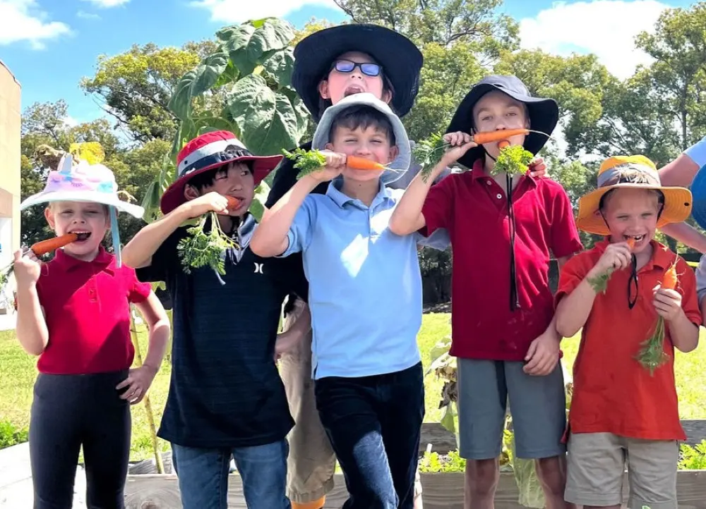 Children exploring nature together
